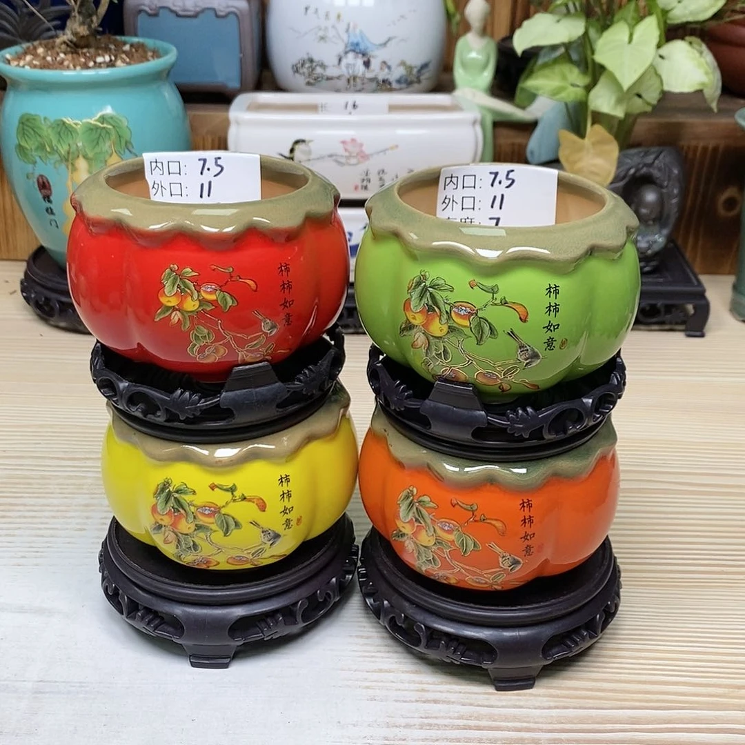 紫砂陶瓷花盆浮力