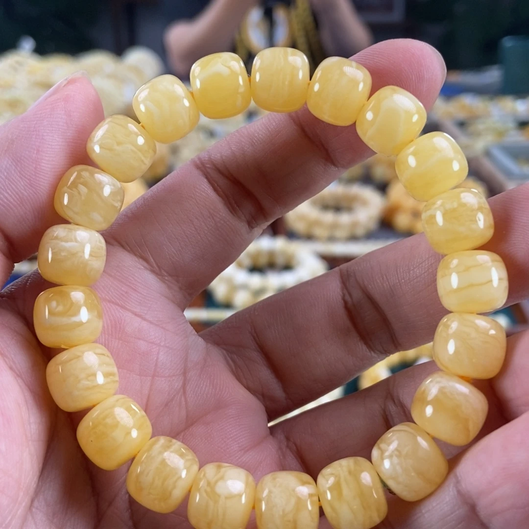 琥珀未镶嵌珠宝奇石10虎皮纹老型手串16