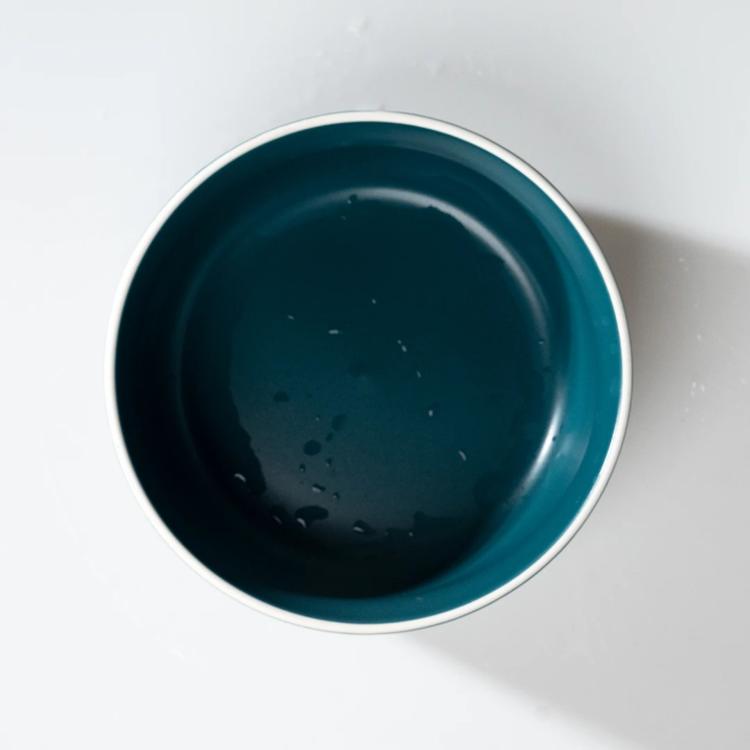 祖玛哑光釉面孔雀青色6.25英寸面碗