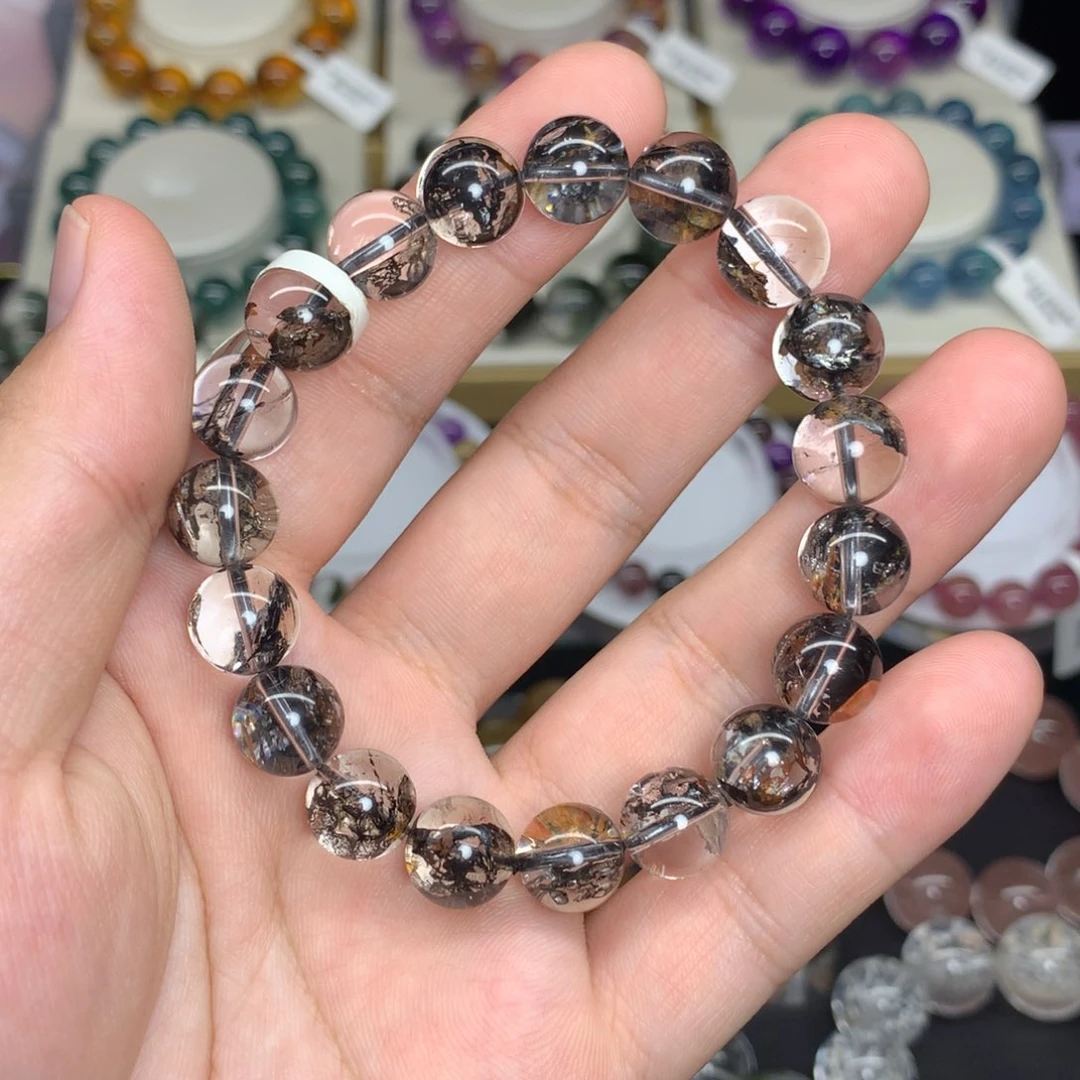 未镶嵌手链水晶素*毕业级双色闪灵10.5mm