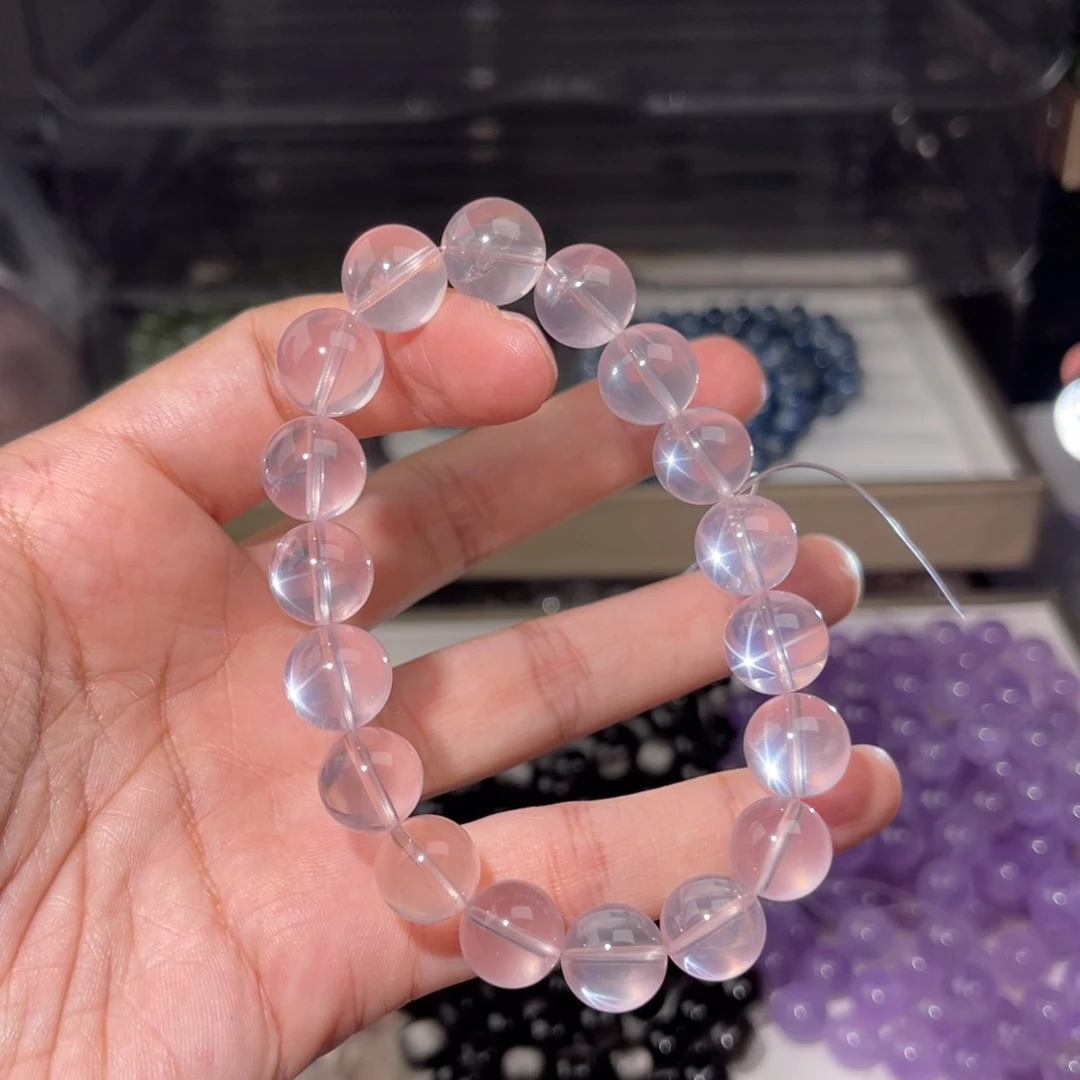 水晶手链未镶嵌粉水晶027