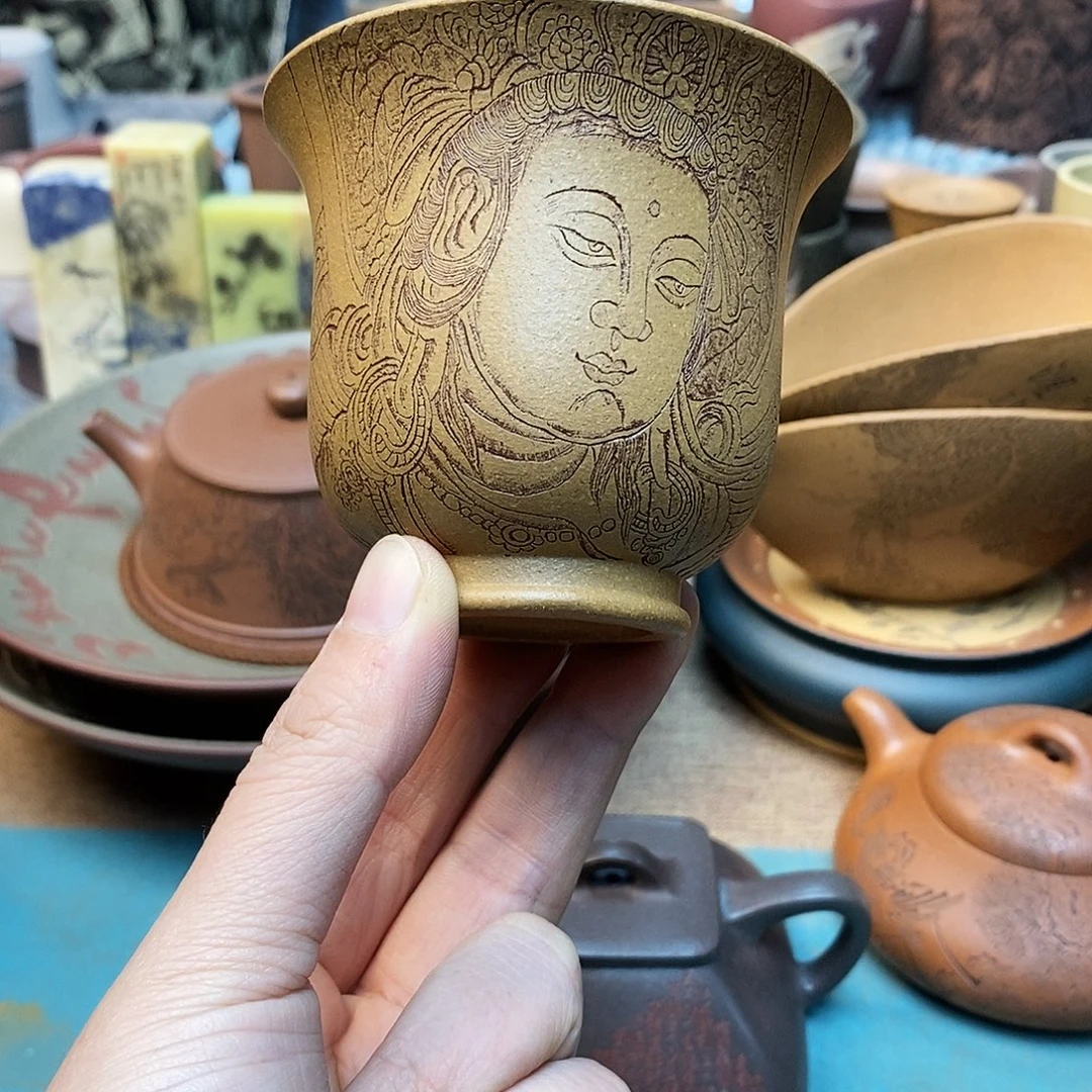 紫砂茶杯宜兴紫砂杯