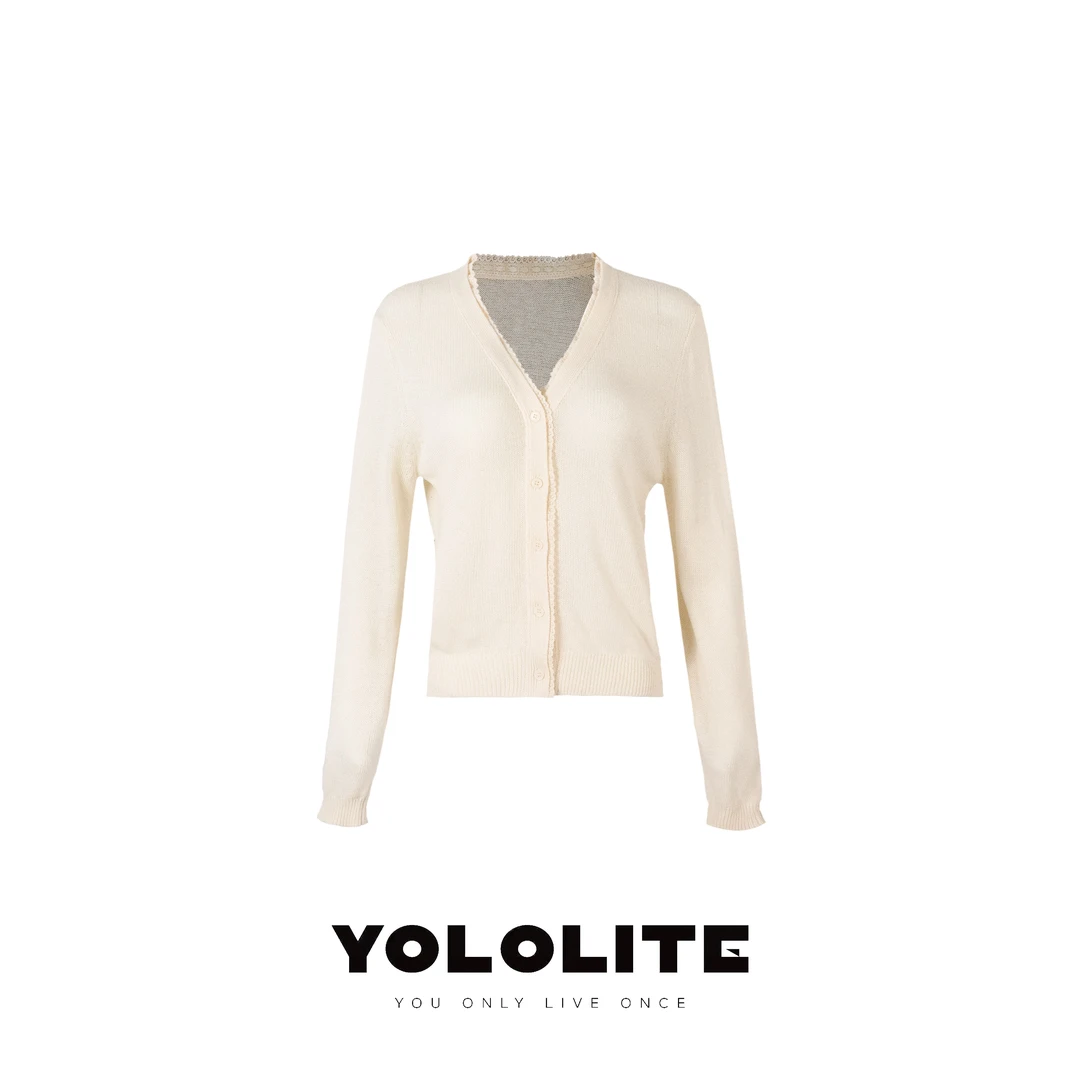 YOLOLITE【悠闲派】2582后现代风毛针织衫夏季修身轻奢针织衫上衣