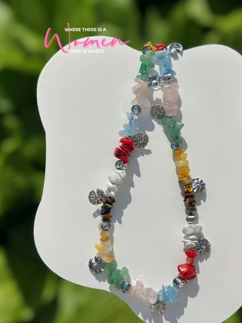 合金项链 配饰ins饰品彩色设计感小众珠宝铜合金森系