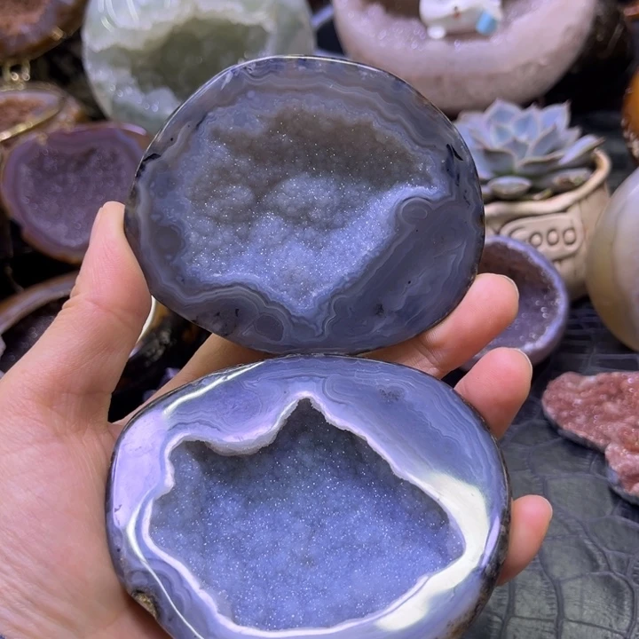 水晶珠宝半成品未镶嵌蓝软盆