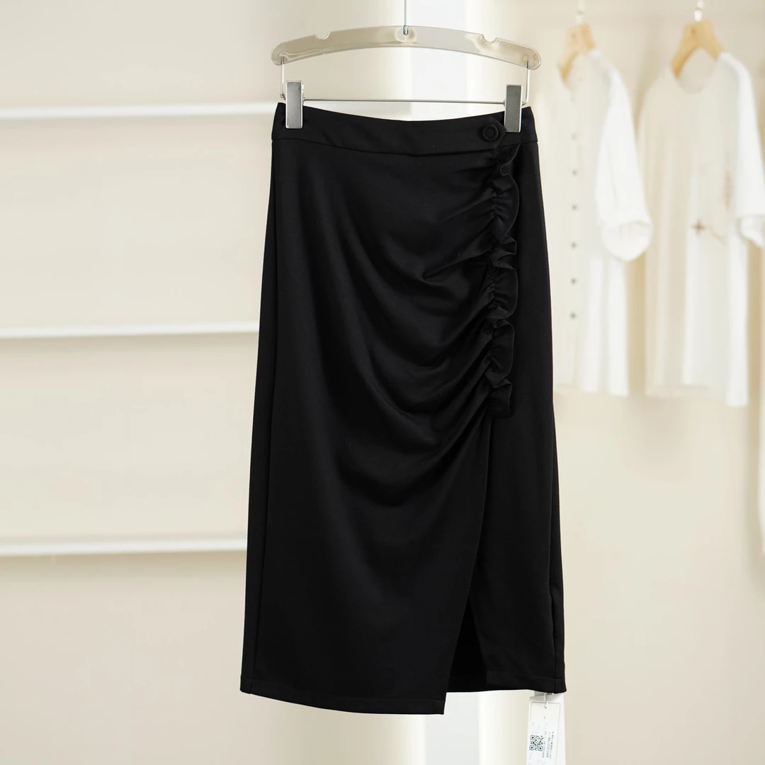 麦迪尚品【Miss-O】5052279 气质简约褶皱半身裙夏季女装品牌折扣