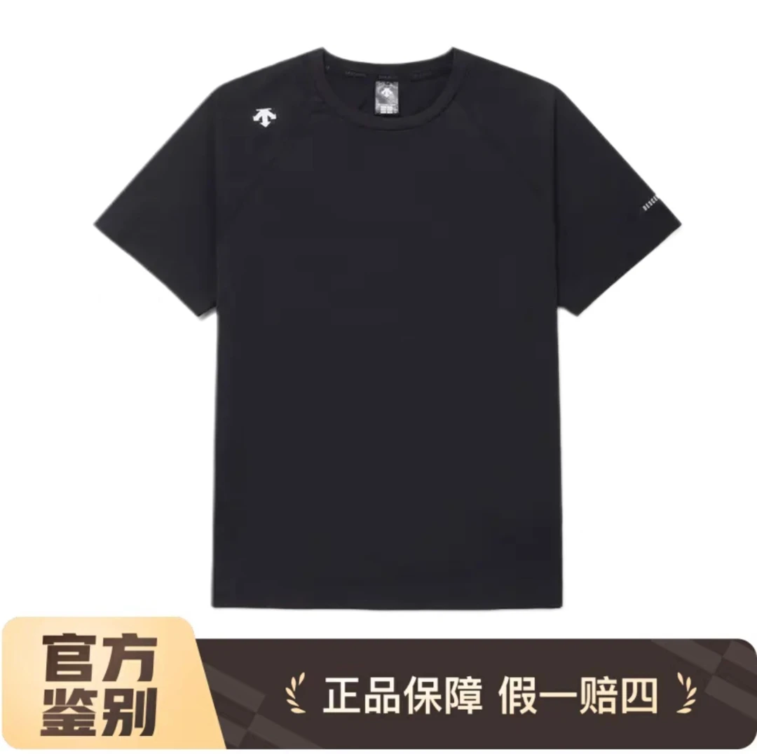 DESCENTE/迪桑特25年新款速干纯色宽松插肩短袖T恤韩版