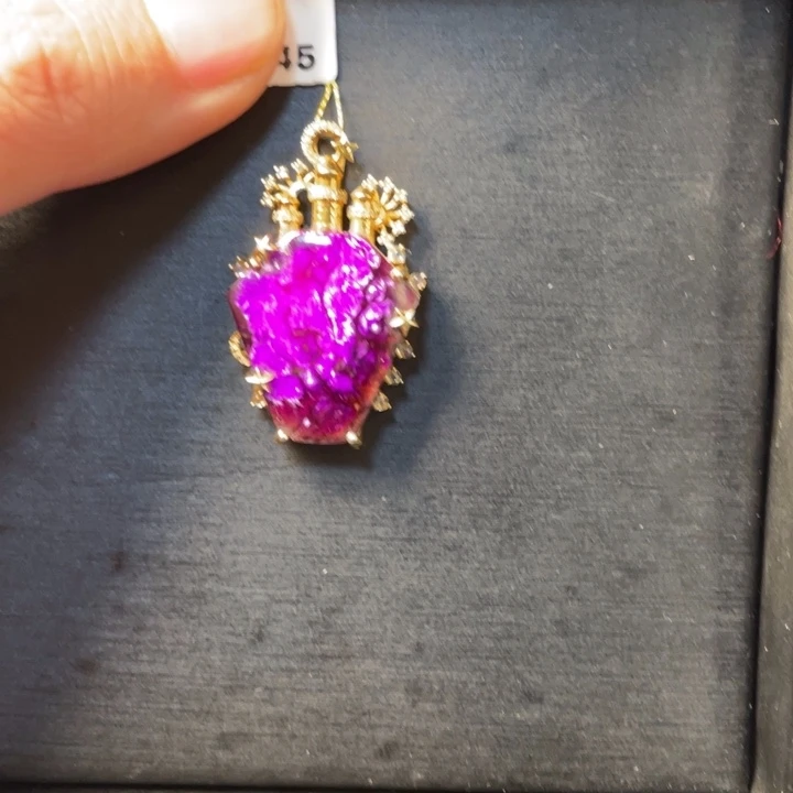 苏纪石（舒俱来）18K金镶嵌吊坠(不含链)