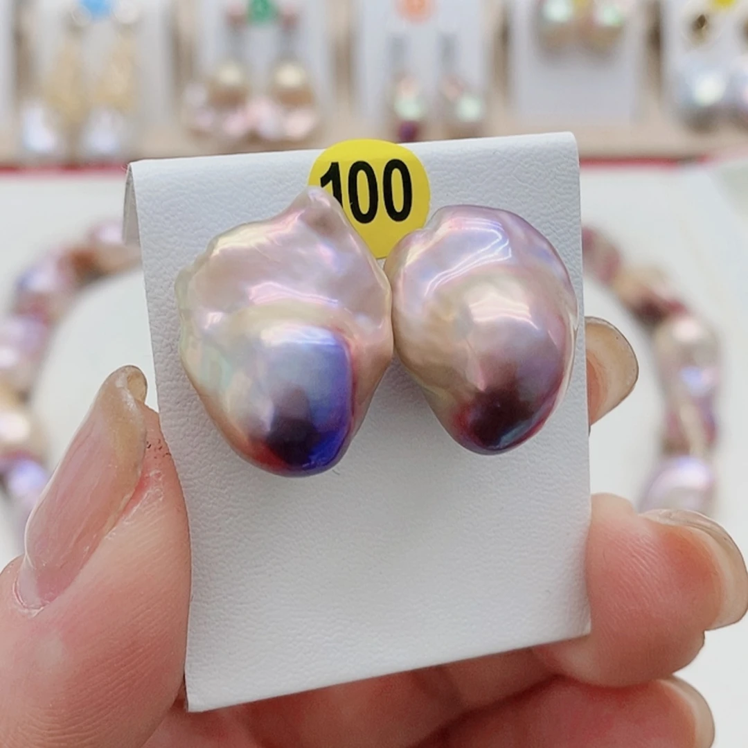 【闪购商品】淡水珍珠耳饰银S925镶嵌