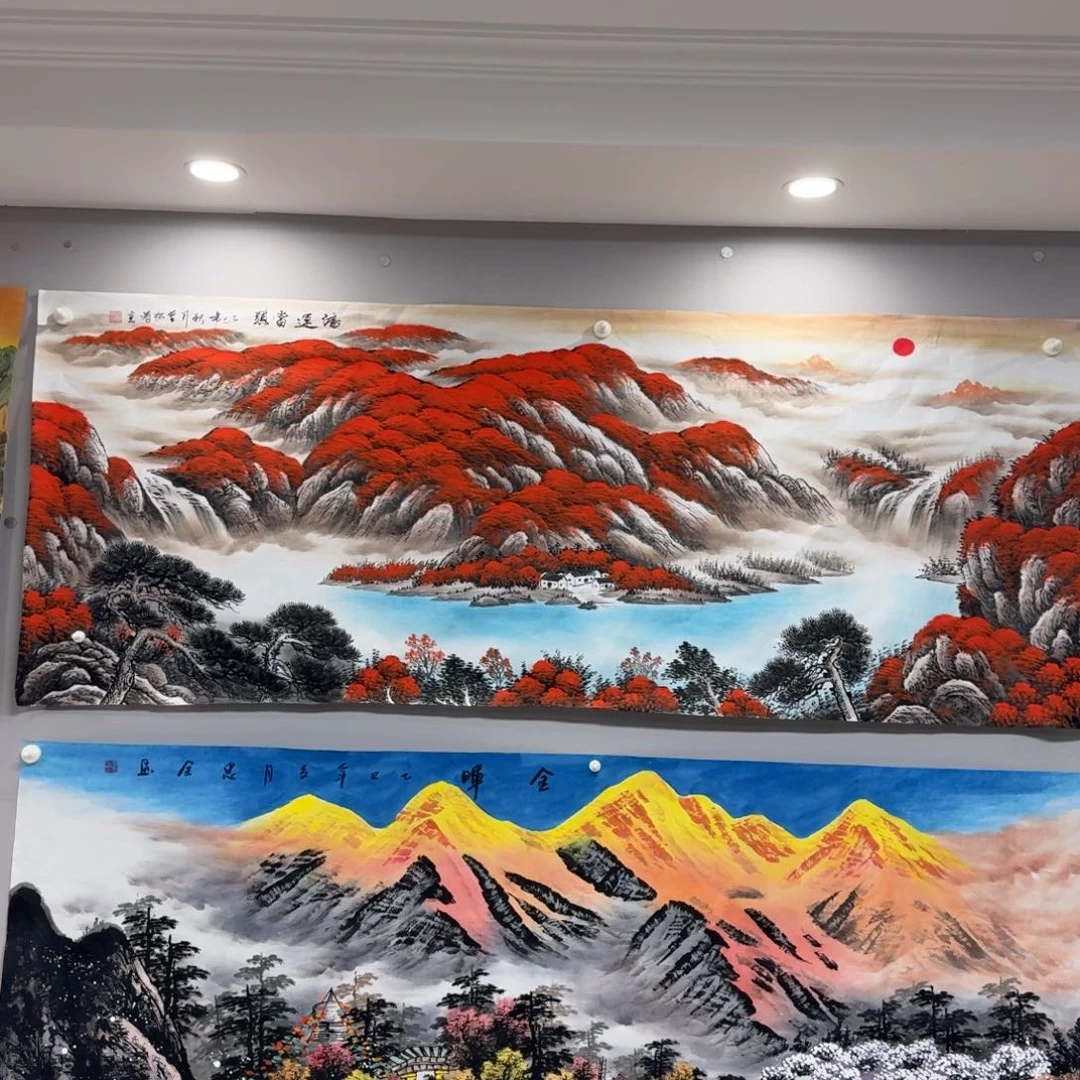 -****国画尺寸70X180纯手绘作品