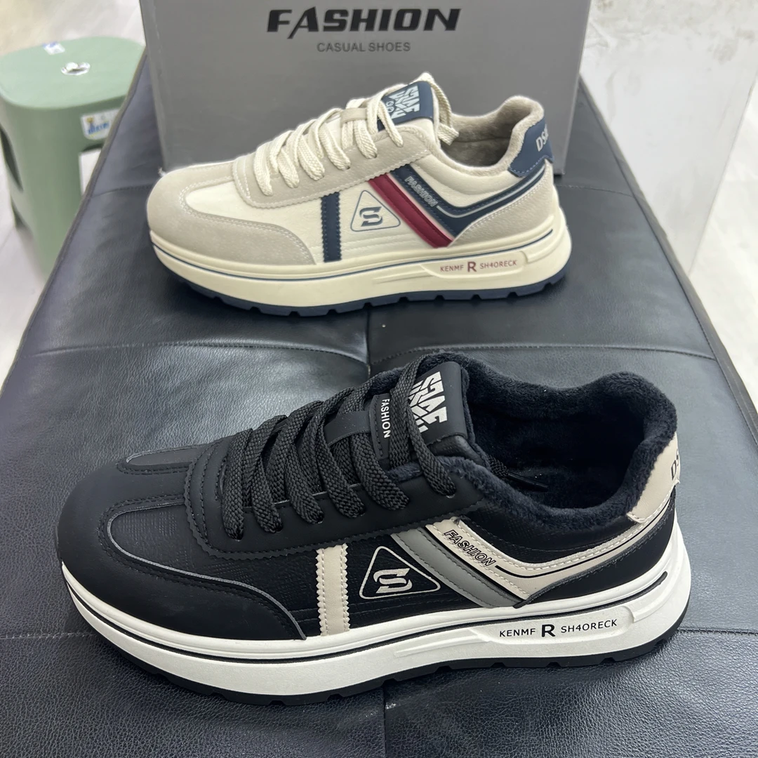 男保暖跑步鞋秋季冬季加绒棉鞋男鞋棉跑步小白鞋百搭秋冬鞋子男士