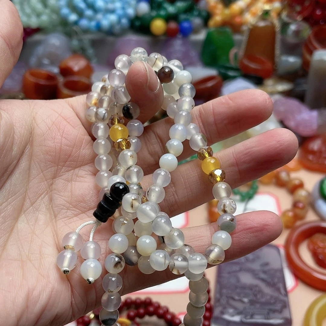 玛瑙/玉髓颈饰合金窗***x