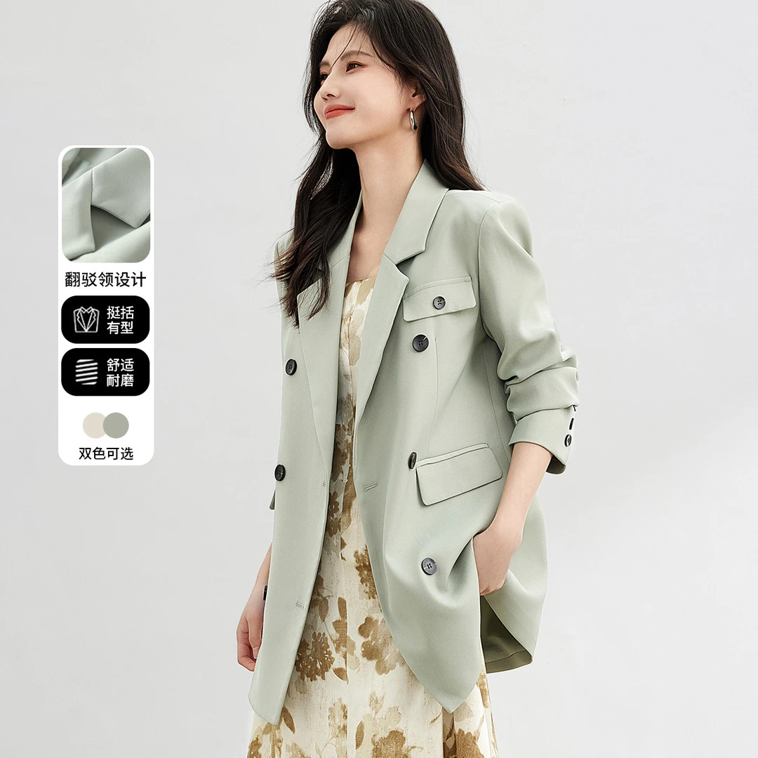 时尚简约通勤百搭女士西装3141370002