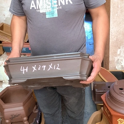紫砂花盆手工艺品