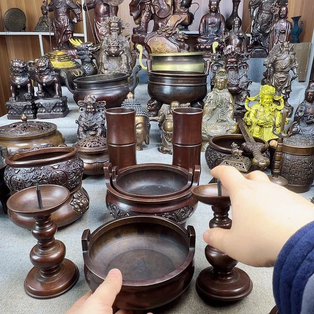 铜香炉铜摆件铜工艺品风水摆件