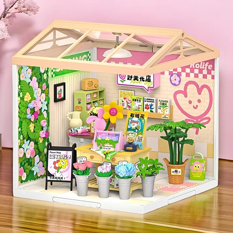 rolife/若来若来超级世界系列diy拼装小屋手工摆件礼物好美花店