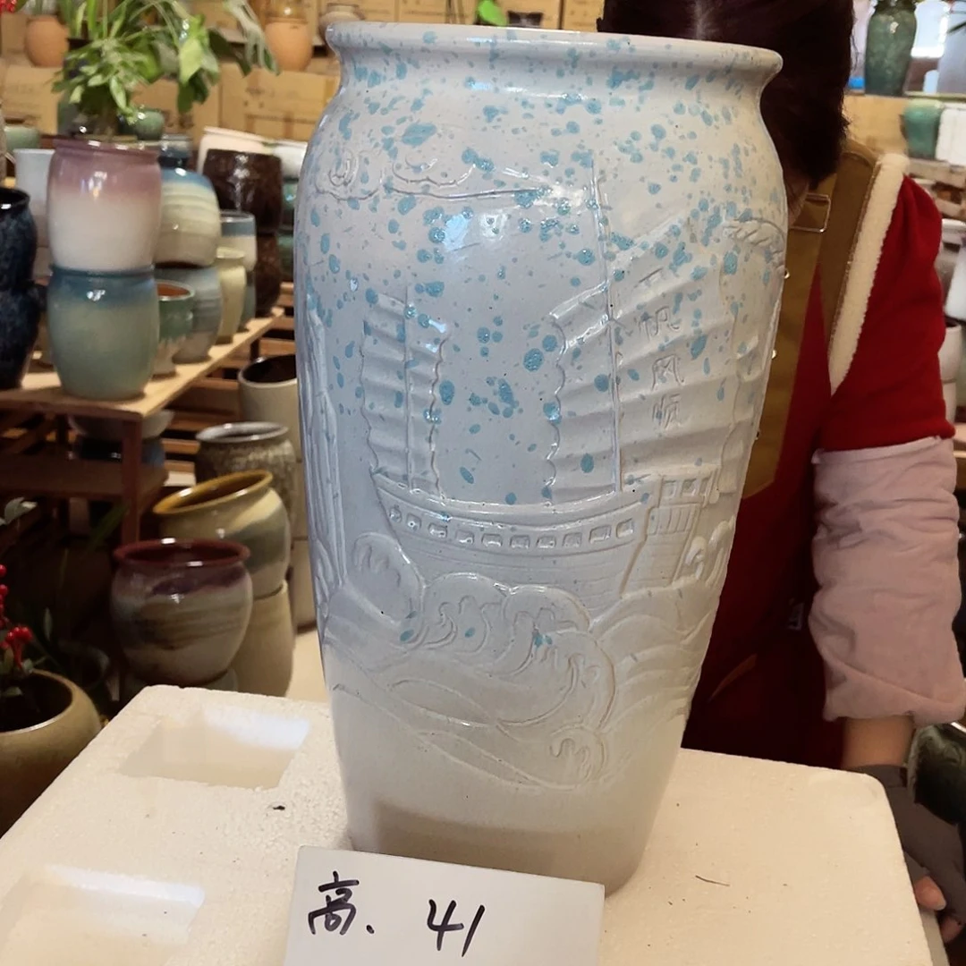 紫砂花盆高度41口径20