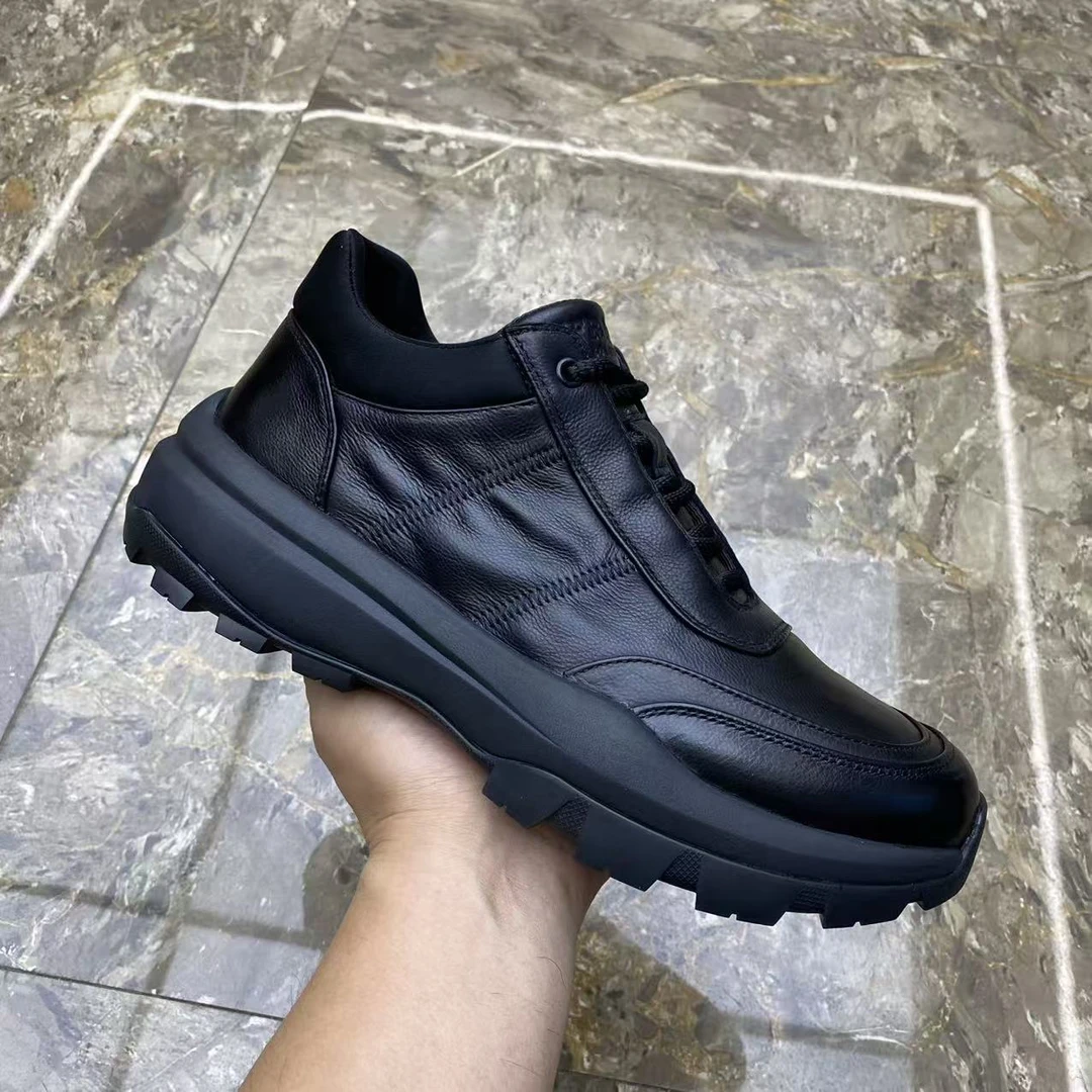真皮男鞋秋季新款韩版百搭透气男士纯皮休闲鞋时尚简约潮流皮鞋男