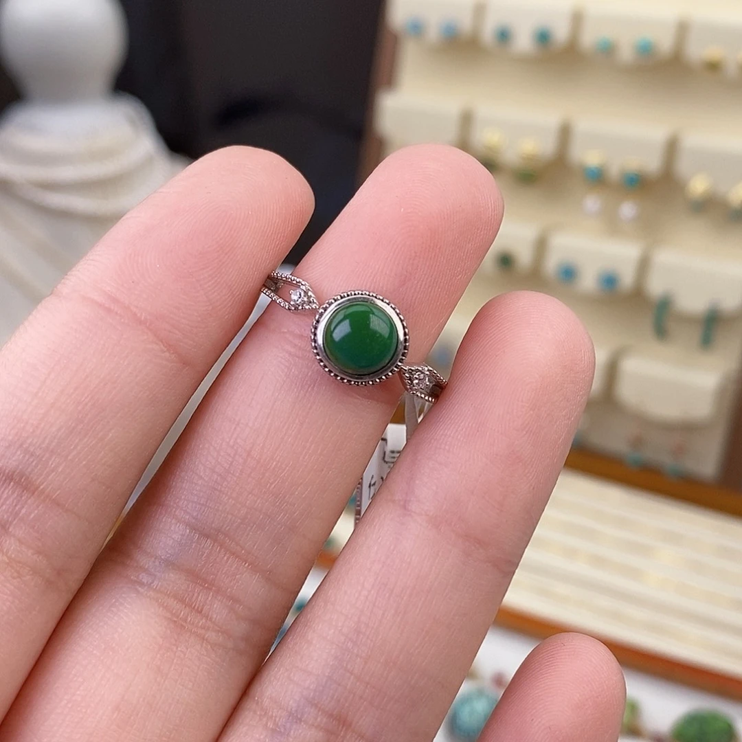 绿松石戒指银S925镶嵌