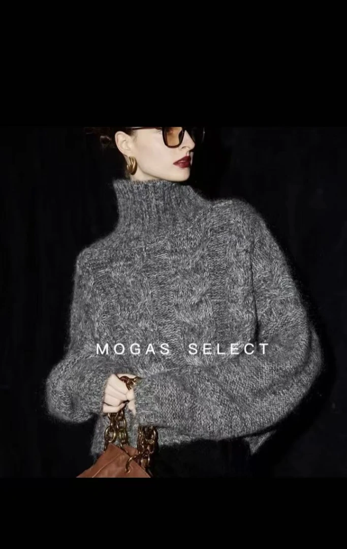 A01-A50秋冬款毛衣套头圆领针织气质款针织衫毛衣设计师款