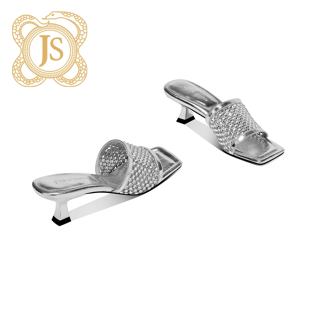 已开价，2208L651Z时尚女士夏季外穿法式粗跟高跟方头一字拖鞋