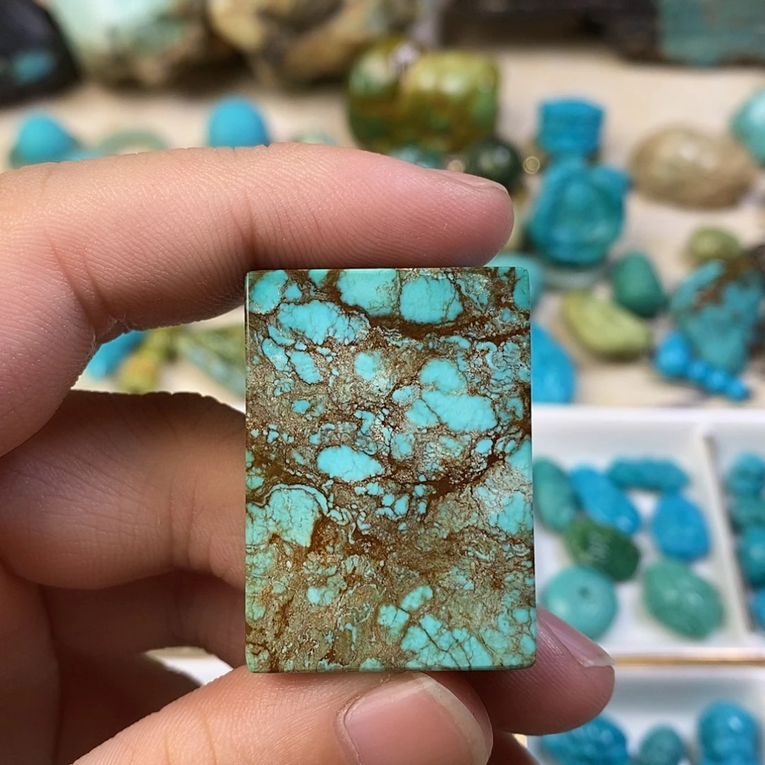 绿松石未镶嵌平安无事牌