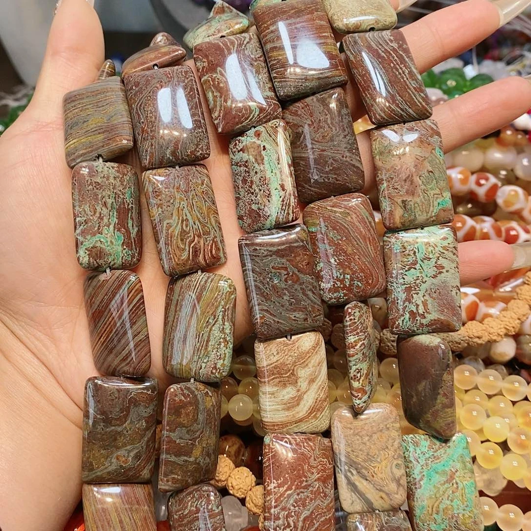 散珠玛瑙/玉髓凤凰松牌一条
