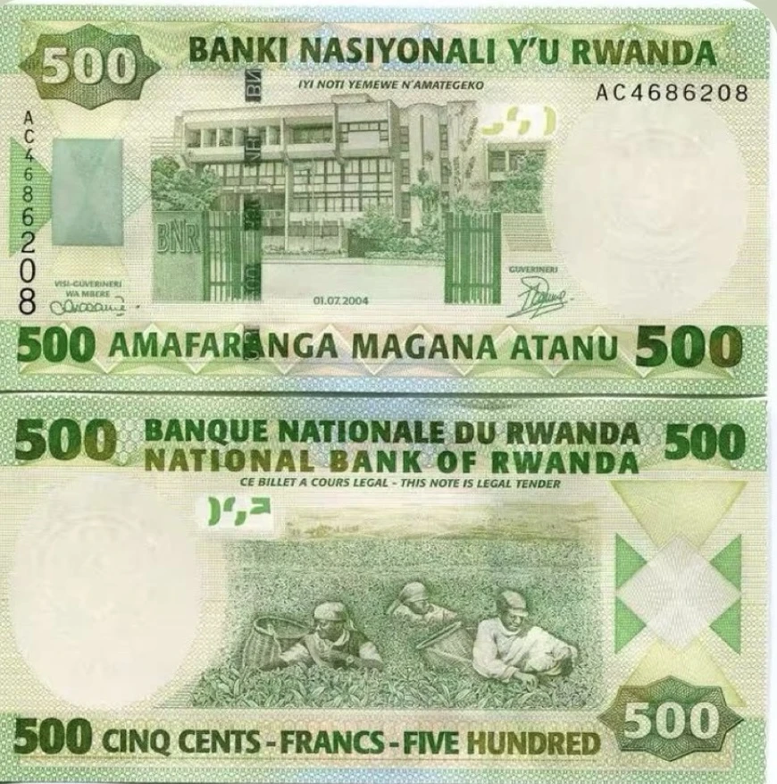 【非洲】卢旺达500法郎纸币 外国钱币 全新 世界各国货币 外币收藏