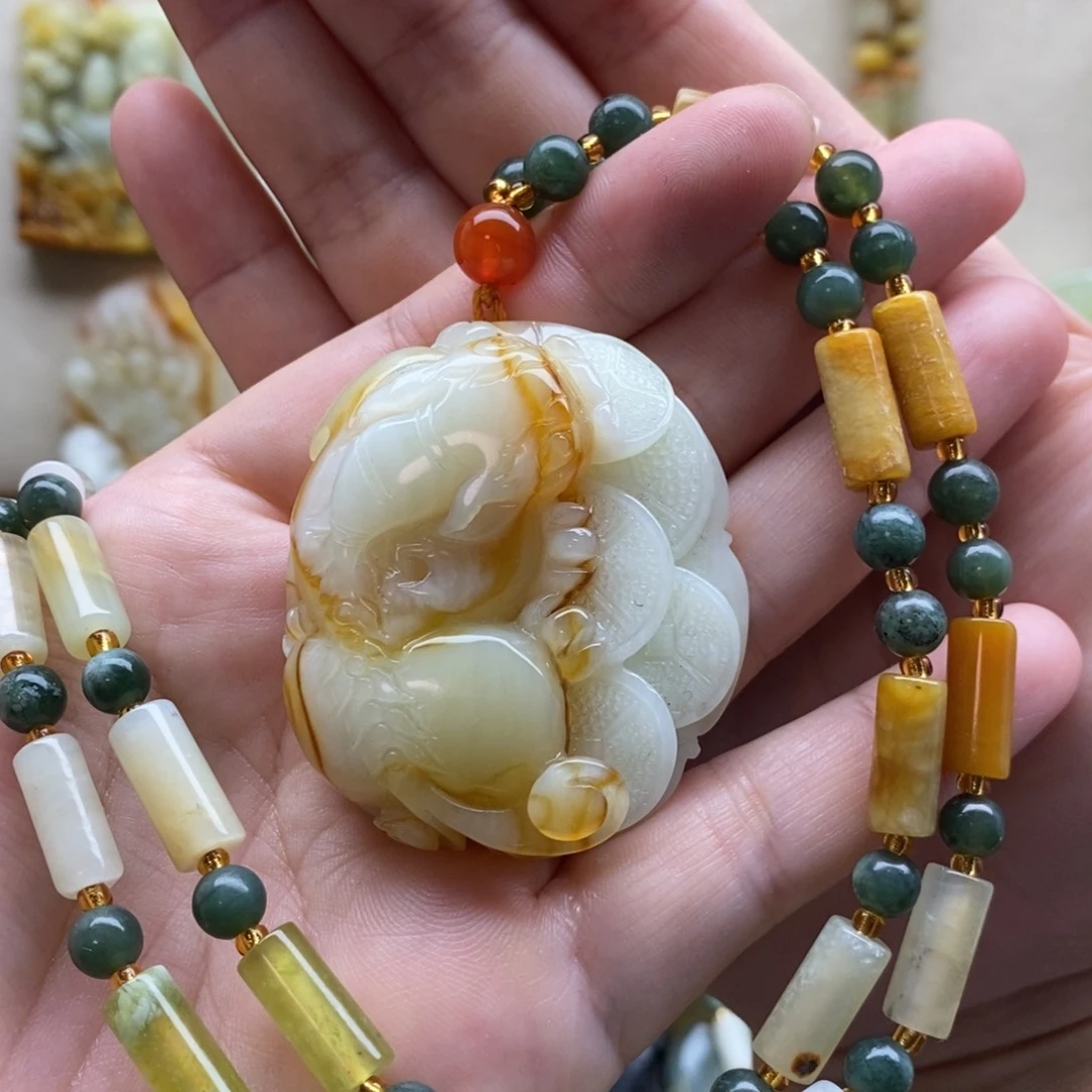 【闪购商品】未镶嵌岫玉颈饰广**曦貔貅