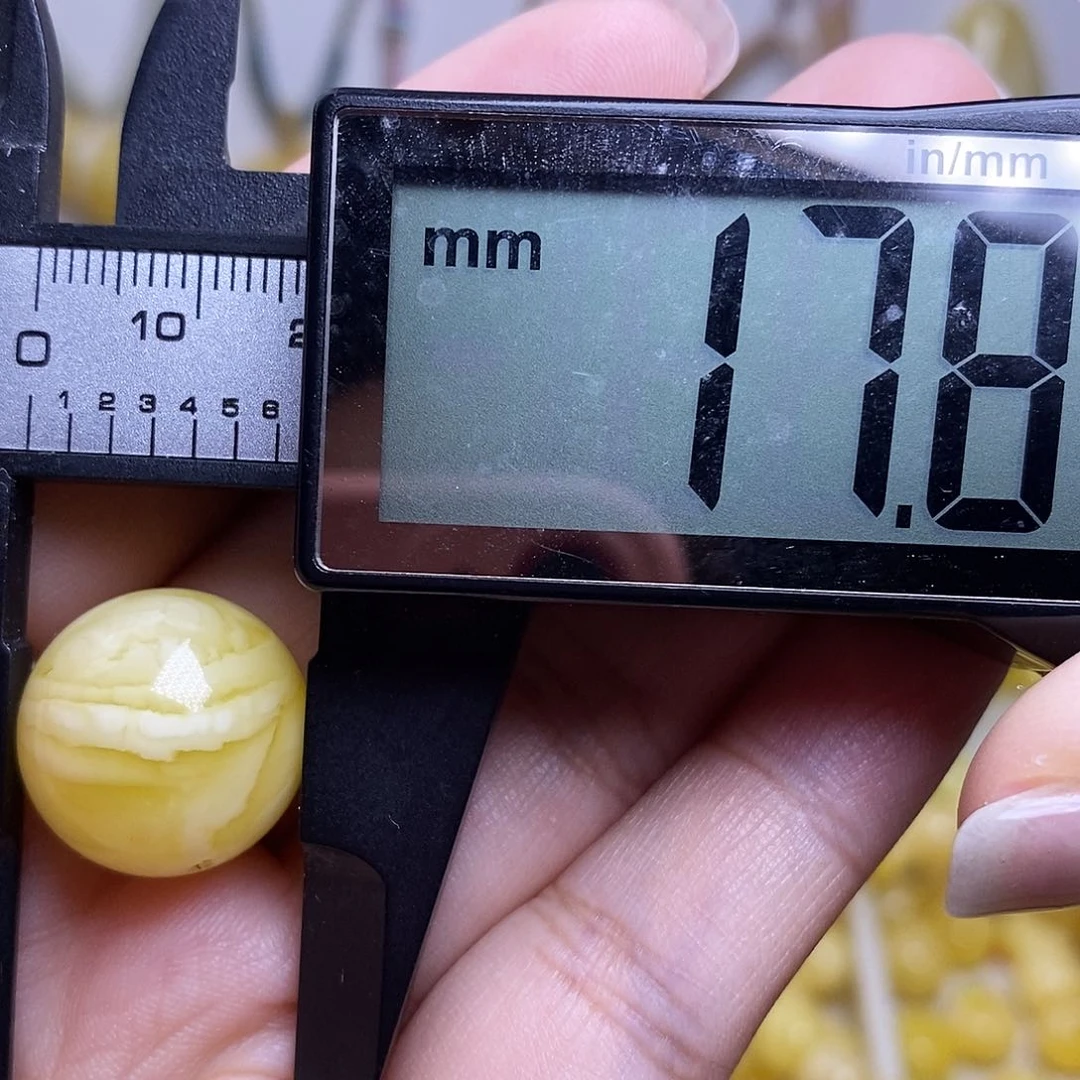 裸石琥珀未镶嵌蜜蜡圆珠