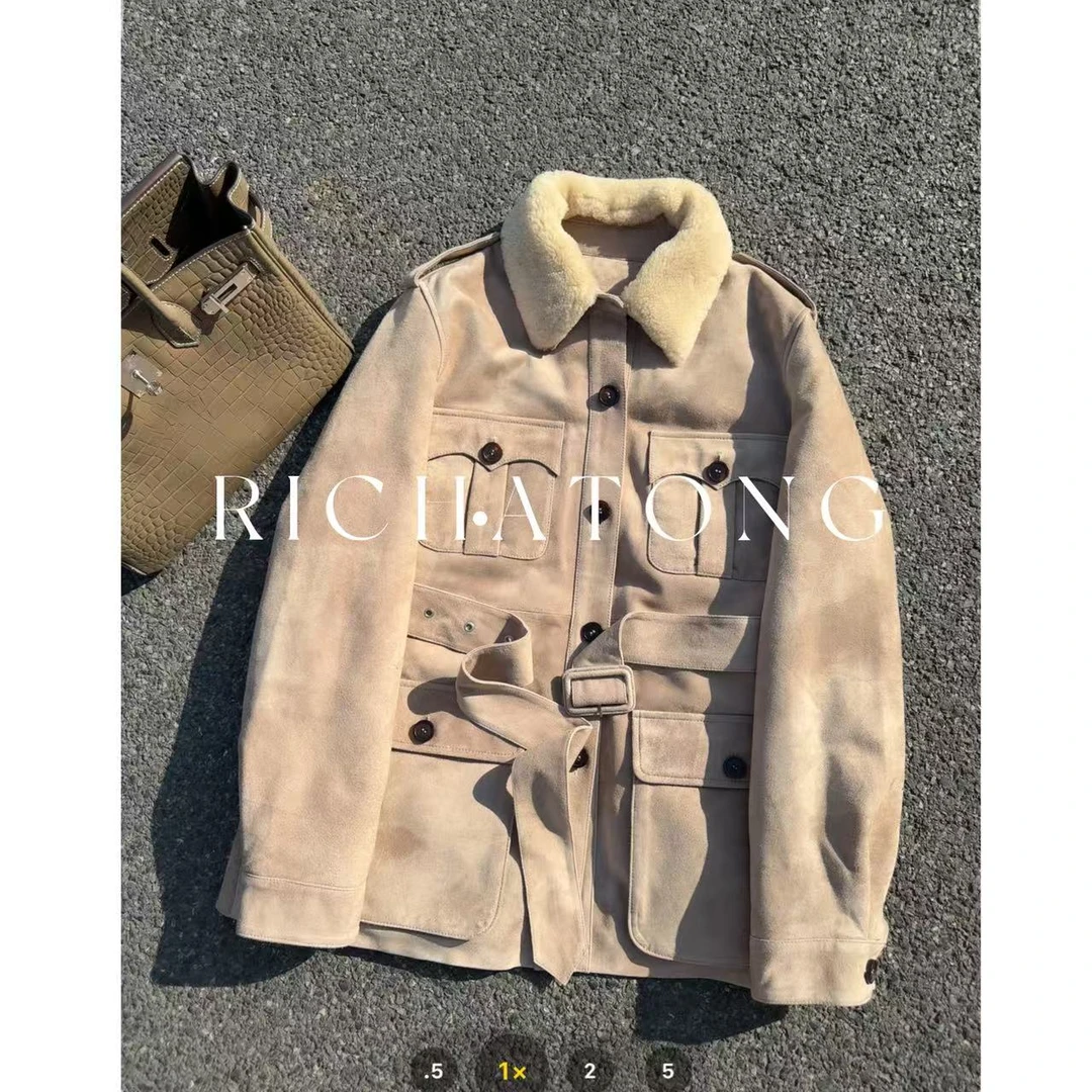 RICH ATONG.【奶茶皮鹅】-100%sheepskin正肩显瘦90白鹅绒服1229-18