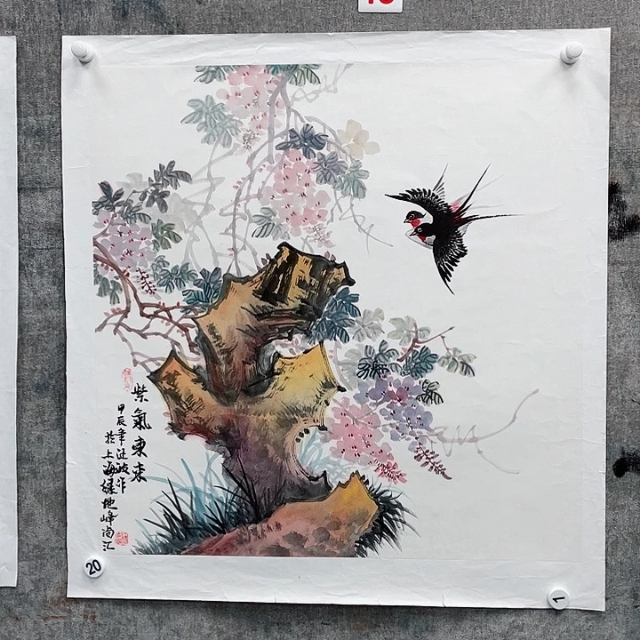 国画绘画作品汪波70.70斗方托底