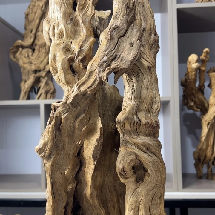 木石榴木镂空风化木摆件