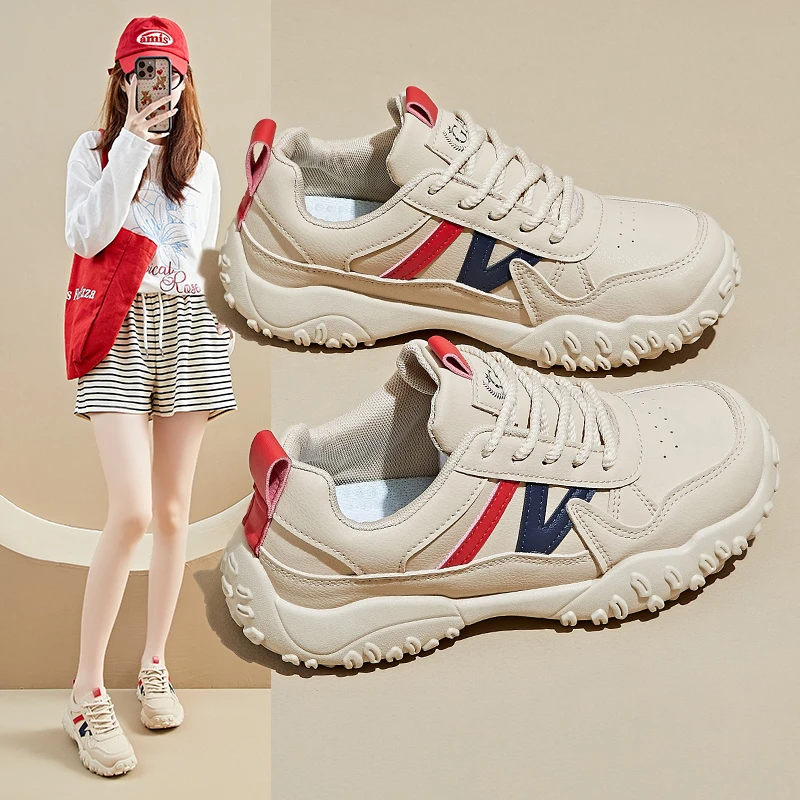 ins韩版新款老爹鞋小白鞋女秋季学生跑步运动厚底增高休闲时尚