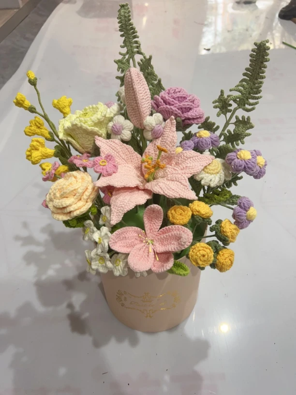 创意手工针织毛线花束成品送女友闺蜜生日礼物