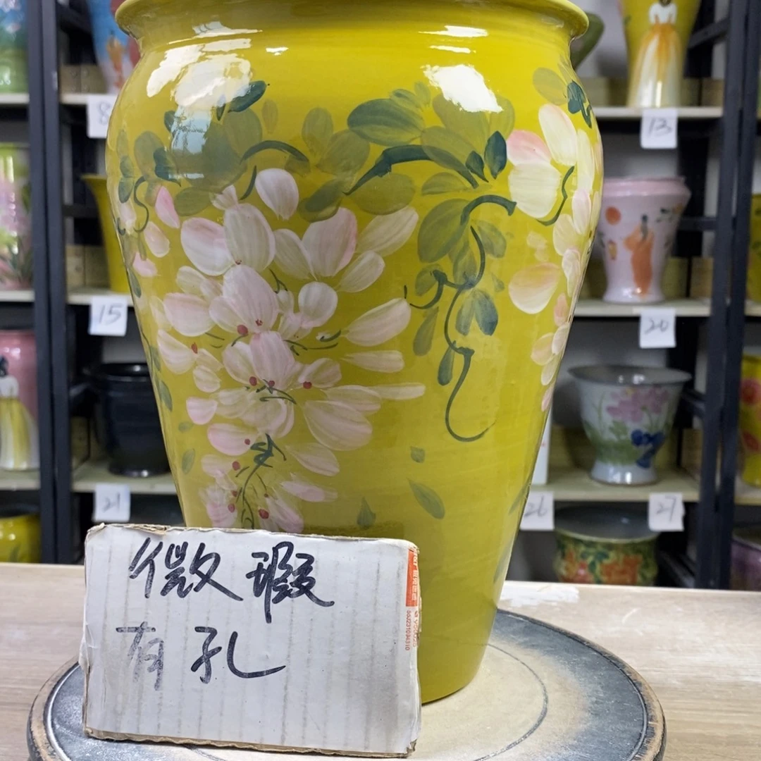 景德镇手工手绘陶瓷花盆