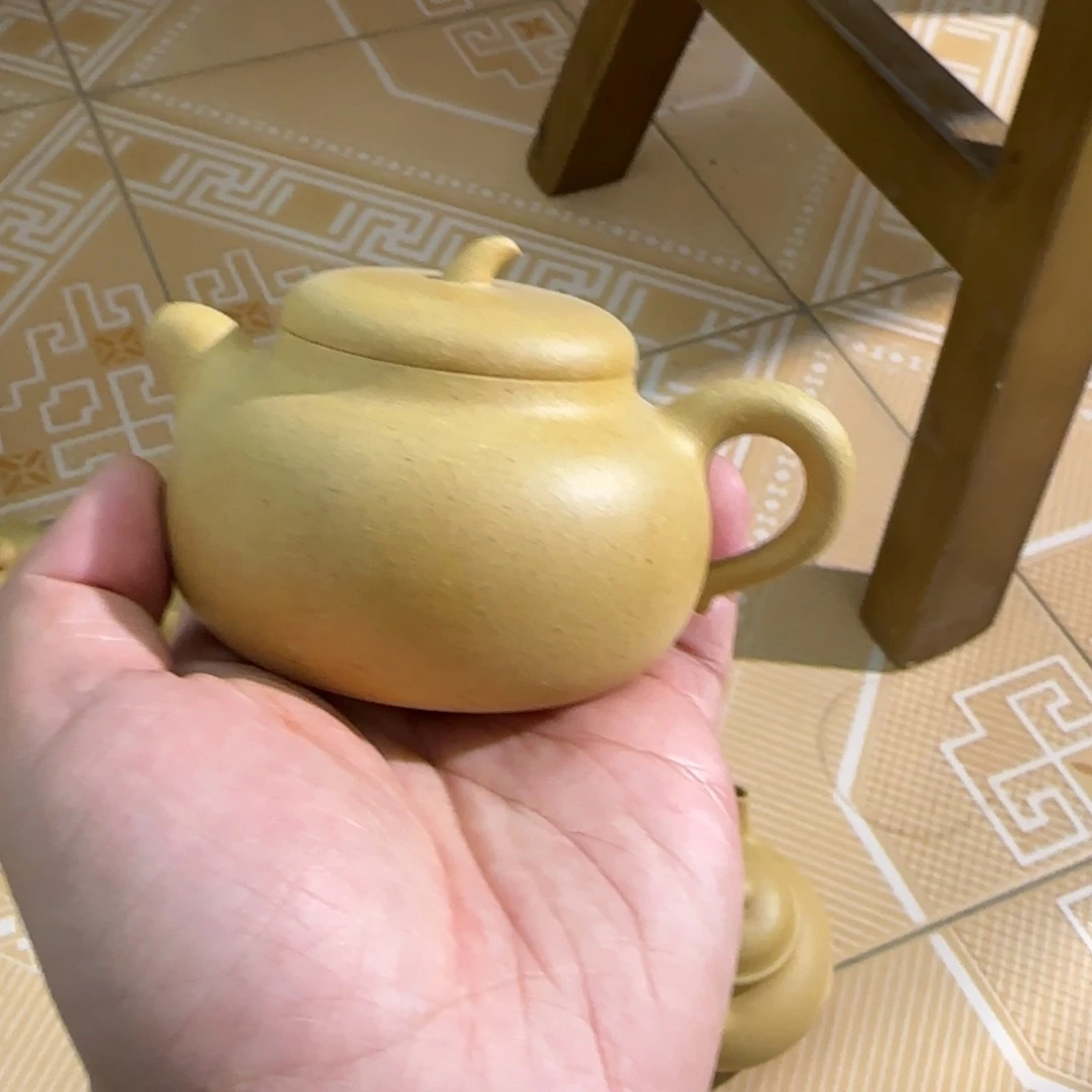 紫砂茶壶本绿茄瓜