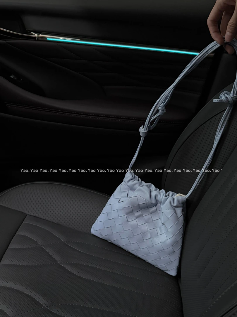 【瑶瑶Yao】V-家 [ 迷你垃圾袋 ]  编织 羊皮 小包 斜挎单肩女包