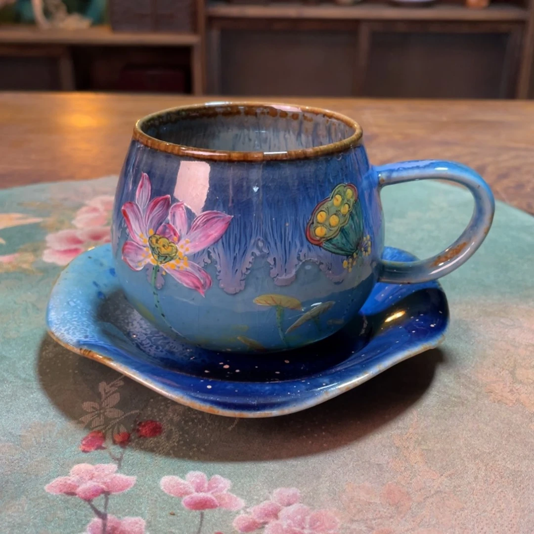 柴烧纯手工手绘陶瓷浙**驭