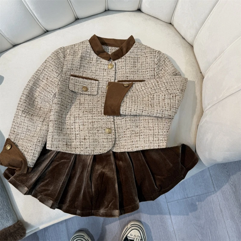 322【C】儿童时尚休闲加棉小香风套装-66327