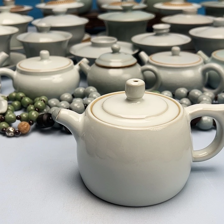 杯二级品月白月井栏壶原矿原釉原产地