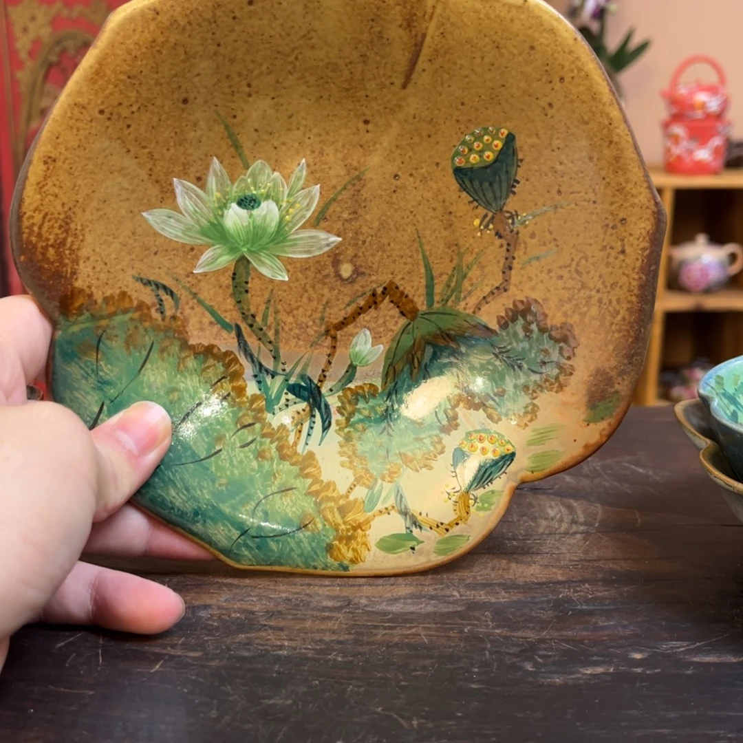 柴烧手工手绘陶瓷