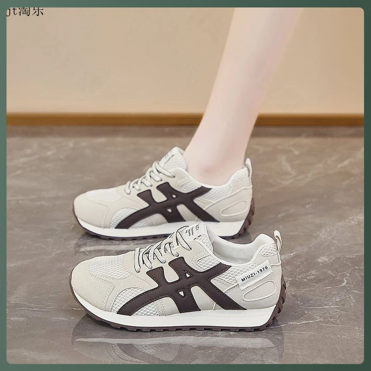 【顺丰包邮】夏季韩时尚ins网面学生女鞋厚底软底校园日常透气百