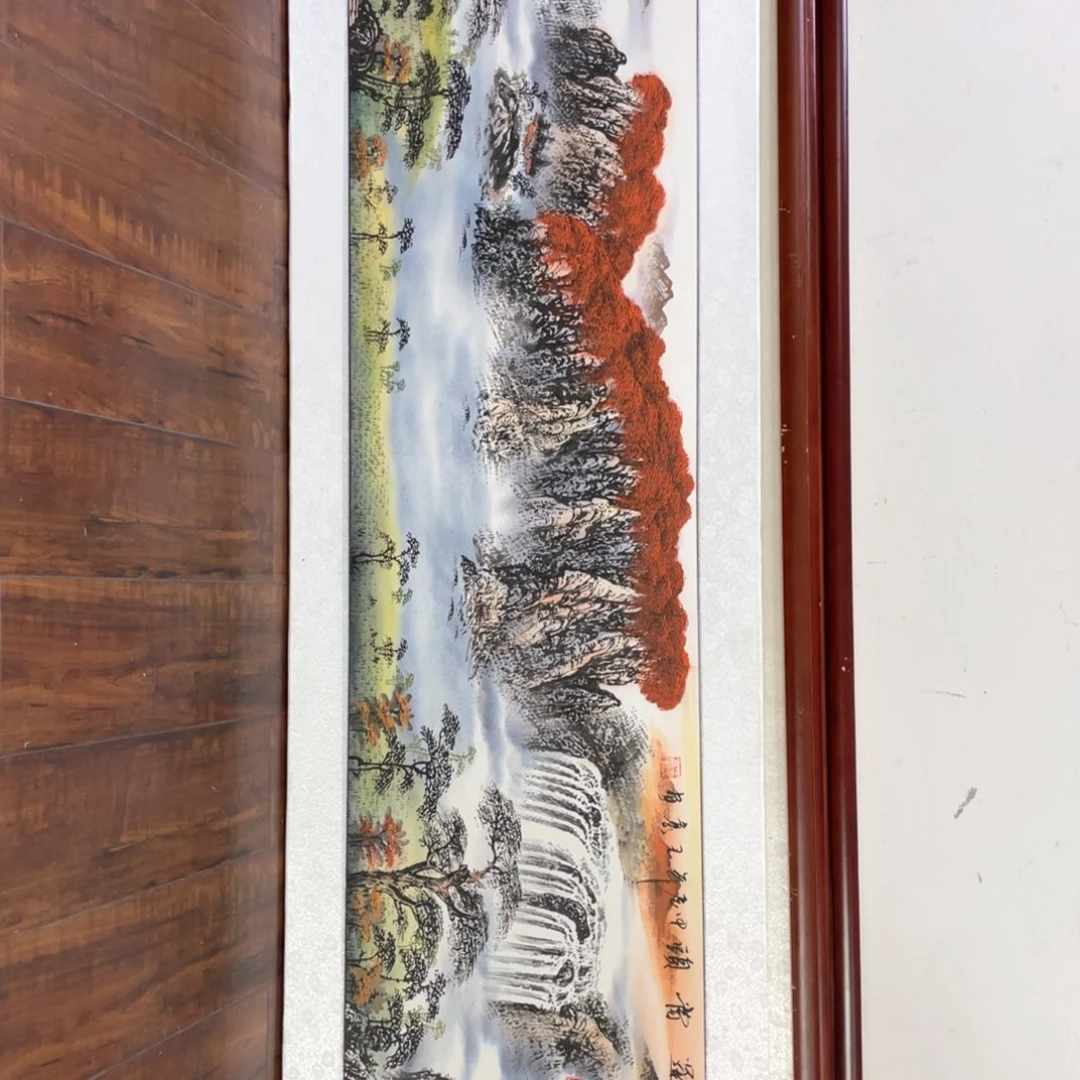 国画带框尺寸48*163厘米
