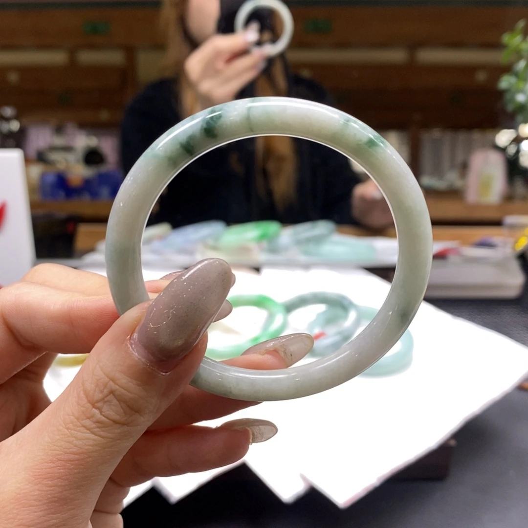 翡翠未镶嵌手镯54-56