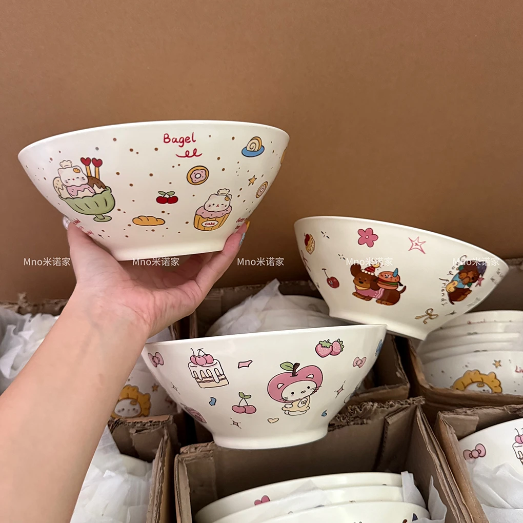 米诺家嗦粉泡面碗大容量可微波炉加热家用大碗特别好看的陶瓷面碗