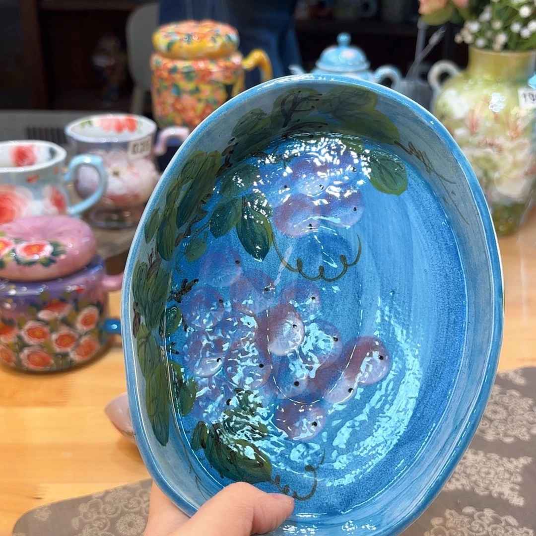 景德镇手绘高温釉下彩陶瓷茶具