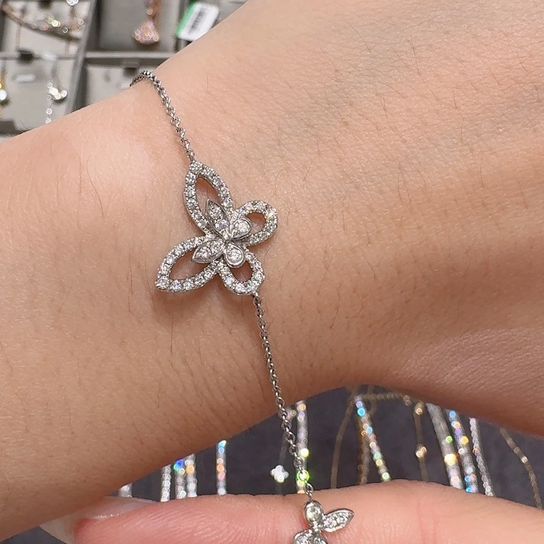 实验室培育钻石18K金镶嵌颈饰