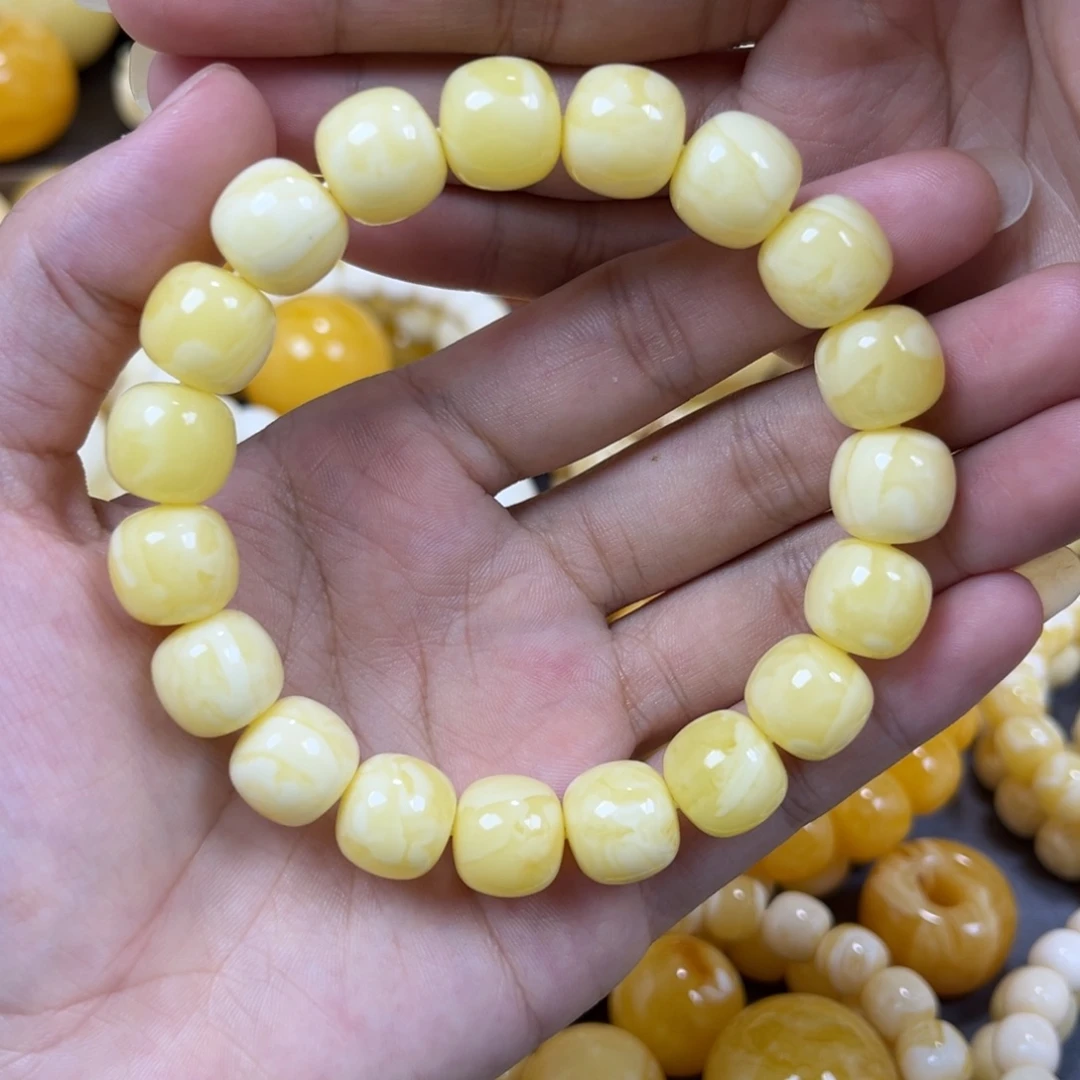 琥珀未镶嵌手串同料老邢手串12.3mm