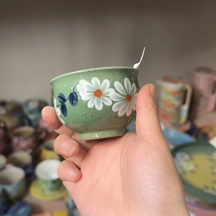 杯景德镇釉下五彩手绘微瑕